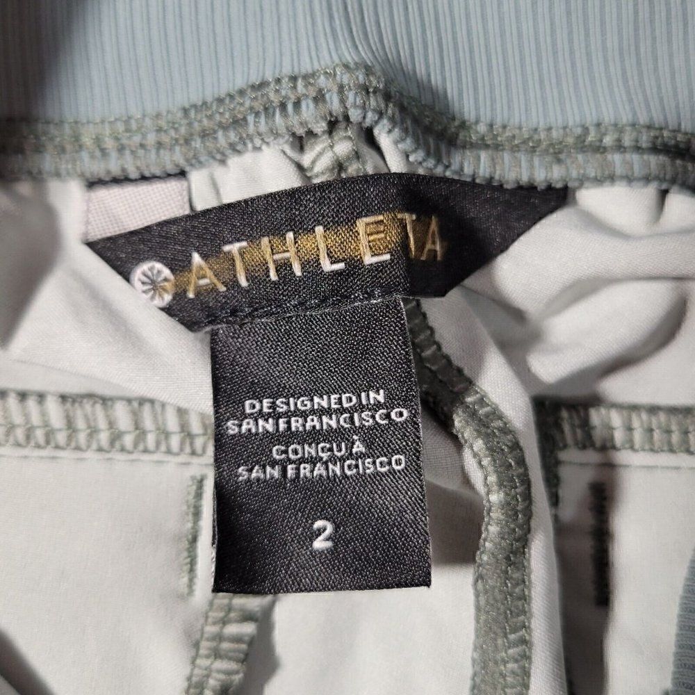Athleta Crop Pants Womens Sz 2 Nolita Slim Tapered Athleisure Minimalistic Grey - Picture 14 of 16